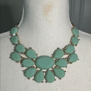 Mint Green Bib Necklace Costume Jewelry
